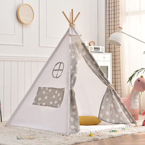 <span class=keywords><strong>Tenda</strong></span> da Teepee per bambini carina con pali in legno ideale per <span class=keywords><strong>cameretta</strong></span> e creazione di un accogliente spazio di gioco per i più piccoli - Product Image 4