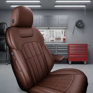 Housses de siège de voiture en cuir de style sportif universelles imperméables de haute qualité, ensemble complet, entièrement enveloppantes pour l'intérieur de la voiture - Product Image 1