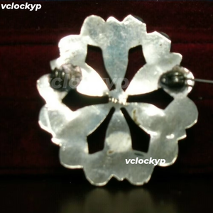 Vintage Sterling <b>Silver</b> Pin with Mother of Pearl and Turquoise "texio" 1 1/2" - Product Image 4