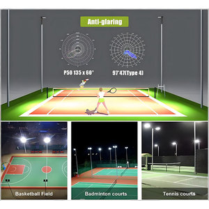 ไฟสนามแพเดิล LED แบบเส้นตรง ป้องกันแสงสะท้อน ระดับมืออาชีพ สำหรับสนามกีฬากลางแจ้ง ไฟสปอร์ตไลท์สำหรับสนามเทนนิสและพิคเคิลบอล - Product Image 2