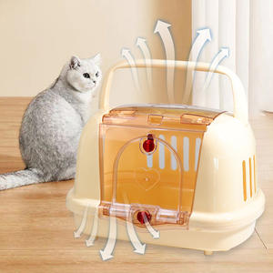 Nouveau Design Portable PP Cat Carriers Respirant Pet Air Box Cage <span class=keywords><strong>De</strong></span> <span class=keywords><strong>Transport</strong></span> En Plein Air Pet Carriers Pet Travel Flight Case - Product Image 1