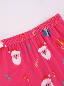 Kerstpyjama voor kinderen met lange mouwen, kerstmanprint, nachtkleding, rood cadeaupatroon, kinderloungewear - Product Image 5