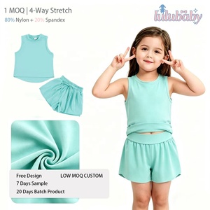 DH ODM <strong>Bulk</strong> Girls Yoga Set Mystery <strong>Box</strong> Scalloped Skort Activewear 2-Piece Sleeveless Tank Top Sport Shorts Kids Gym Outfits 2026 - Product Image 6