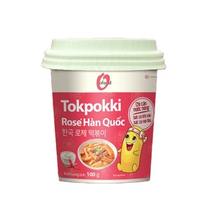 O'Food Instant Korean Tokpokki Rose Flavor (100g <b>Cup</b>) High Quality Wholesale Price Korean street food flavor - Product Image 1