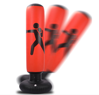Sac de frappe gonflable en PVC durable personnalisable de 160 cm pour l'entraînement à domicile, cible de boxe avec logo