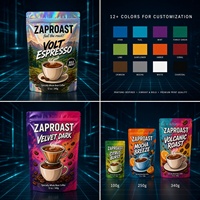 Sachets d'emballage café personnalisés imprimés mats refermables en Mylar de qualité alimentaire 3,5g pour grains, thé et snacks