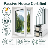 Ventana Abatible de Aluminio con Triple Acristalamiento Low-E Personalizada, Ventanas Abatibles de Doble Acristalamiento con Barra Antirrobo para Ahorro de Energía