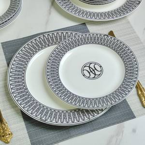 Juego de Vajilla para Hogar y Hotel, Moderno, con Borde Dorado Chino, Personalizable para Cenas Familiares, Juegos Promocionales de Café - Product Image 4