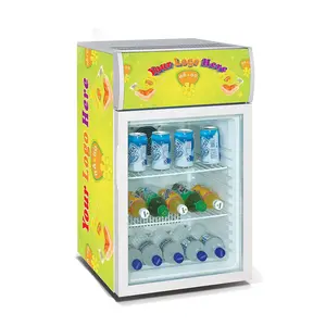 50L coperta piccolo display frigo/chiller/vetrina piccolo display frigorifero commerciale di vetro porta del frigorifero