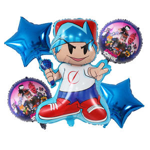 <span class=keywords><strong>Funkin</strong></span>-globos de papel de aluminio estampados, globo de látex mecedora Funk, suministros de decoración para fiestas de cumpleaños - Product Image 5