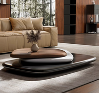 Table basse en bois de noyer entièrement assemblée et rotative, 55,12 pouces, mobilier de salon moderne et réglable, vente en gros