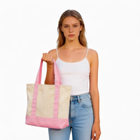 Sac fourre-tout en toile en gros, sac de courses réutilisable, sac à bandoulière pour femme avec blocs de couleur, logo personnalisé, écologique, directement de l'usine