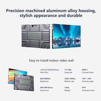 Panel de Pantalla LED para Interiores 4K HD P1.5 P1.2 P1.8, para Sala de Reuniones, Pantalla LED de Paso de Píxeles Pequeño, Video Inteligente, TV de Pared, Pantalla LED de 200 Pulgadas