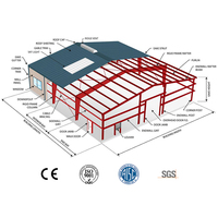 Hangar Prefabricado de Acero, Estructura de Acero para Almacenamiento, Hangares, Almacenes, Estructura de Celosía
