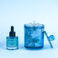 Mescente Bouteille en verre décorative Huile essentielle Aroma Crystal Rocks Reed Diffuseur