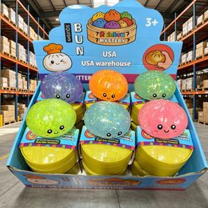Juguete Sensorial Antiestrés de Peluche con Forma de Bollo Vaporizado Brillante y Lindo, con Purpurina Oscura, Tipo Dumpling, de la Caja Misteriosa Fidget, desde Almacén de EE. UU. - Product Image 1