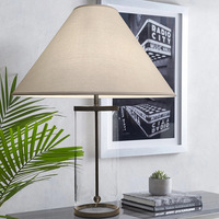 Lampe de table en verre transparent minimaliste moderne, design danois, luxe, salon, chambre à coucher, bureau, chevet, Artemis Home, 2700K, lumière douce et chaude