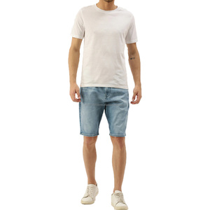 Summer New Men Fashion Stretch Causal Short Jeans Denim Shorts <b>Blue</b> Black Denim Swear Men's Shorts - Product Image 3