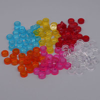 Remplissages de boules faits à la main, petits blocs ronds transparents colorés, panneaux lumineux, surfaces plates pour pixel art, accessoires d'assemblage