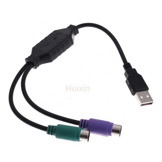 Hot 31CM Converter Cable USB To PS/2 Cable Adapter Converter Mouse Keyboard Converter Adapter For PS2 Interface Connector