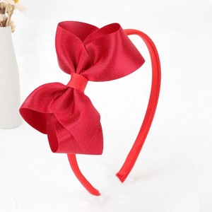4 Inch Đơn Giản Phong Cách Châu Âu Cứng Headband Cho Cô Gái <span class=keywords><strong>Bow</strong></span> <span class=keywords><strong>Shiny</strong></span> Satin Linen Ribbon Tóc Trang Trí Màu Sắc Rắn Cho Các Bên - Product Image 4