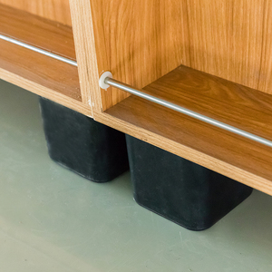 Supermarket Single-sided <strong>Wall</strong> Shelf with Iron Structure and Wooden Cabinet Body, Fashionable and <strong>Beautiful</strong> - Product Image 3