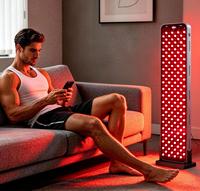 Panneau de luminothérapie LED infrarouge à 6 longueurs d'onde avec commande vocale, pour le visage, la tête, les mains, les pieds, usage domestique, fabrication OEM BM Household Factory