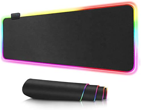 Large Square LED RGB Thermal Printed Custom Printed Eco-friendly Non-Toxic Rubber Gaming Mousepad with 2-6mm Thickness in Stock