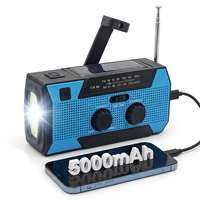 Radio AM FM WB para Cortes de Energía, Batería Interna de 5000 mAh, Alarma SOS, Luz de Lectura, Seguridad Nocturna, Uso Profesional