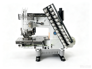 Máquina de Coser Industrial ST 008-12064P/<span class=keywords><strong>VPL</strong></span>/DTK de 12 Agujas con Función Automática de Corte de Tiras de Tela para Colocación de Cinta - Product Image 1