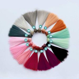 FSTYLER bambola pezzo di capelli ad alta temperatura in fibra sintetica riccioli dritto di fabbrica per BJD SD fai da te 15cm 20cm 25cm - Product Image 4