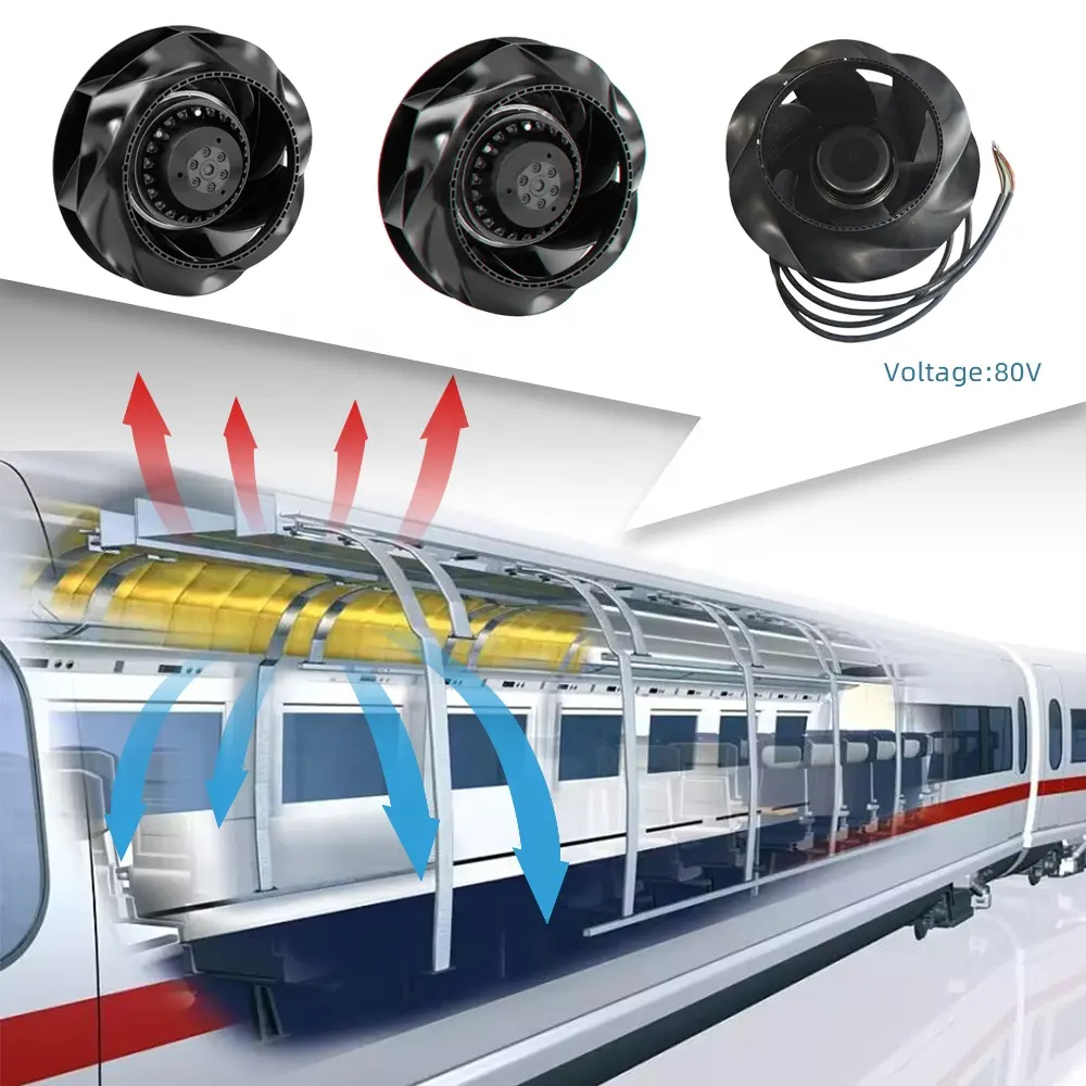 Ebmpapst Rosenberg Mdexx Rail Transit Fan PWM Regulación de velocidad Control inteligente Aire acondicionado Evaporador Ventilador de refrigeración