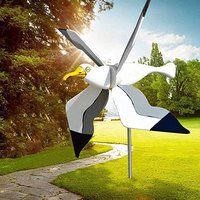 Tourniquet à vent métallique pour jardin, mouette, oiseau volant, ornement cinétique sur piquet, décoration artistique pour extérieur, cour, patio, pelouse