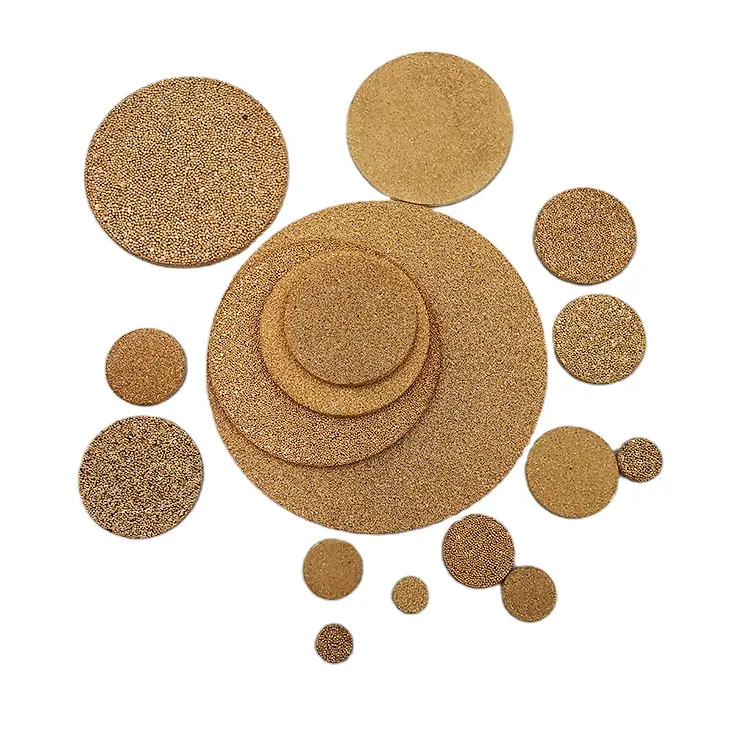 Plate Sintered Multi-Granularity Bronze/Copper Powder Sintered Disc Filters