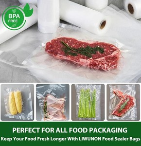 Rollo de bolsa de sellado <span class=keywords><strong>para</strong></span> congelador de grado alimenticio, sello de nailon PA/PE, embalaje de plástico, bolsas selladoras <span class=keywords><strong>al</strong></span> vacío en relieve texturizadas, rollos <span class=keywords><strong>para</strong></span> embalaje - Product Image 5