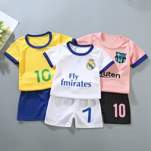 Kinderen Voetbal Uniform Jongen Meisje Zomer Kinderen Casual Trainingspak Mesh Sportkleding Set 2 Stuk