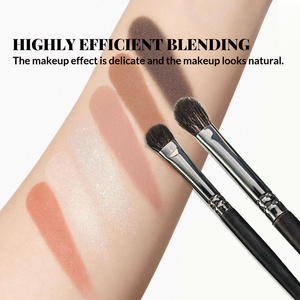 Ensemble de pinceaux de maquillage professionnels de haute qualité en poils de chèvre naturels noirs, vente en gros, étiquette privée personnalisée, avec étui - Product Image 4