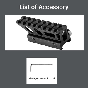 Soporte Elevador Táctico Impermeable de Aleación de Aluminio ACUMETA para Base de 20 mm con 85 mm de Longitud (Negro) - Product Image 5