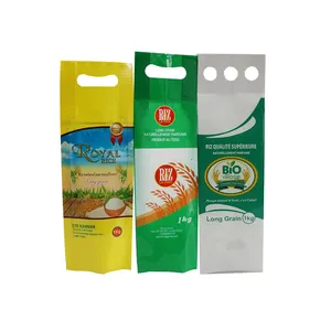 Custom logo 1kg 2kg 5kg 10kg wheat flour rice rice packing bag plastic packaging bags for rice