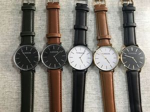 <span class=keywords><strong>Montre</strong></span> à quartz <span class=keywords><strong>tendance</strong></span> unisexe pour homme et <span class=keywords><strong>femme</strong></span>, bracelet en cuir simple, Relogio Masculino, logo personnalisé, mode, ultra fine, minimaliste - Product Image 6