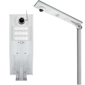 1000W 500 W Lampu Sistem Lentera Lampu Pos Kamera Ip 66 Panel Sensor Gerak Luar Ruangan Led Lampu Jalan Surya dengan Kamera Cctv