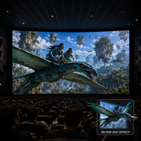 Écran LED 3D polarisé passif Bestar, sans scintillement, 4K Ultra HD, taux de rafraîchissement élevé 3840 Hz, HDR10, couleur pleine, lisible en plein soleil