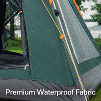 Carpa instantánea para acampar de 3-4 personas - Carpa familiar impermeable de 3000 mm con cubierta para lluvia para senderismo al aire libre en EE. UU. y la UE
