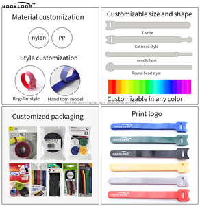 Großhandel 4 Zoll 6 Zoll 8 Zoll Kabelmanagement Rücken-an-Rücken Stoff-Klettverschluss Kabelbinder - Product Image 6