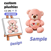 Ours en peluche Cœur Ailé avec Logo Personnalisé, Jouet Doux, Cadeau de Saint-Valentin Mignon pour Femme, Poupée en Peluche Moelleuse pour Fête d'Anniversaire