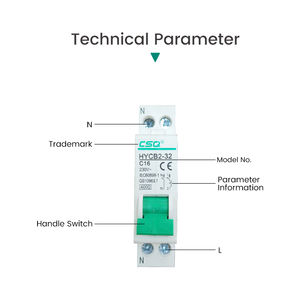 CSQ 1P + N MCB DPN DZ30 32A/220V 230V minyatür devre kesici aşırı yük koruyucu tek kutuplu kesici - Product Image 4