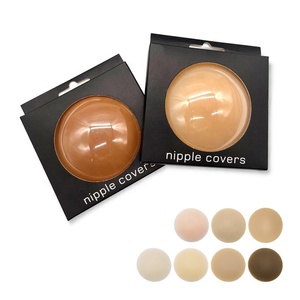 Waterproof Silicon Underwear Breast Tape Ultra Thin Nipple Covers With Black Paper Folded Box & Blister Box Nipple Patch Set