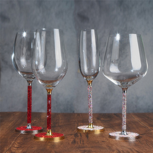 Potence en métal rose luxe fait main diamant verres à vin rouge <span class=keywords><strong>gobelet</strong></span> - Product Image 3