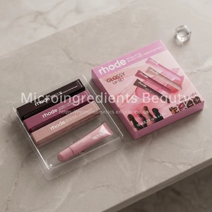 Ensemble de 4 gloss à lèvres rhode, longue tenue, hydratant, waterproof, anti-transfert, kit de maquillage pour femmes - Product Image 3