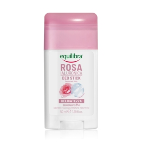 Desodorante en Barra Suave con Ácido Hialurónico y Rosa EQUILIBRA 50ML, Desodorante Natural Seguro para la Piel, Alta Calidad, Hecho en Italia - Product Image 1